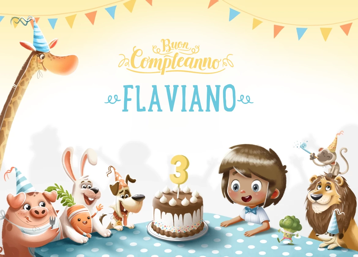 Naispanda Banner Compleanno Personalizzato 180x90 Cm In Poliestere – Con Foto E Testo - 4